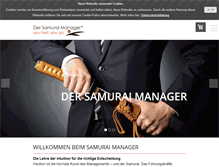 Tablet Screenshot of dersamuraimanager.com